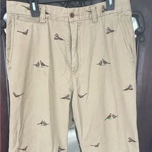 POLO RALPH LAUREN Embroidered Pheasant Bird Dog Khaki Chinos PANTS MEN'S